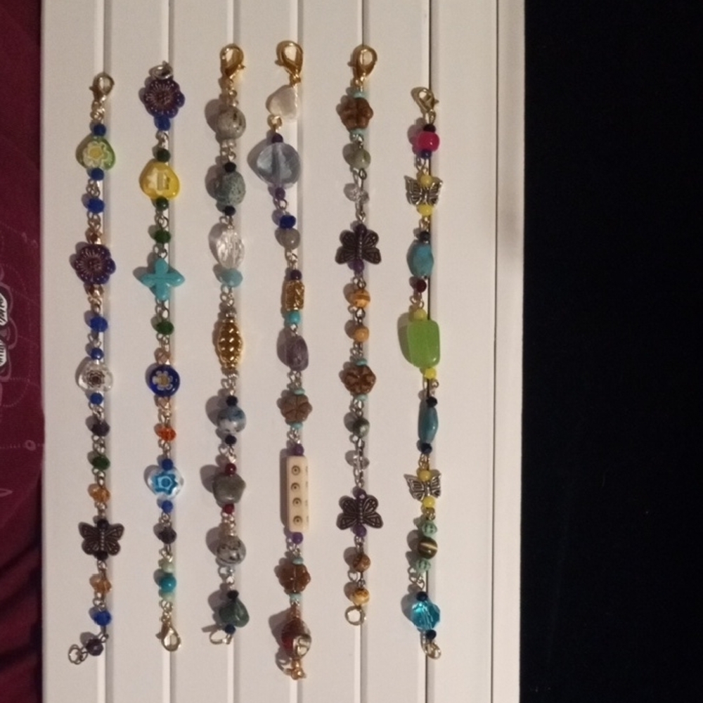 Colorful Beaded Charm Bracelets
